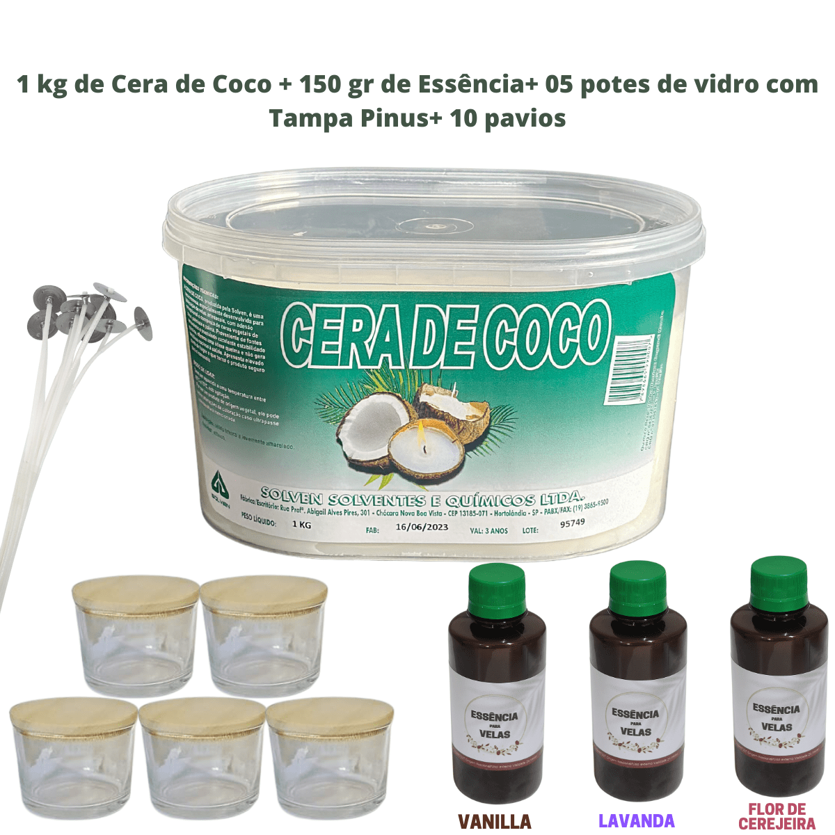 Kit Velas Artesanais e Aromáticas